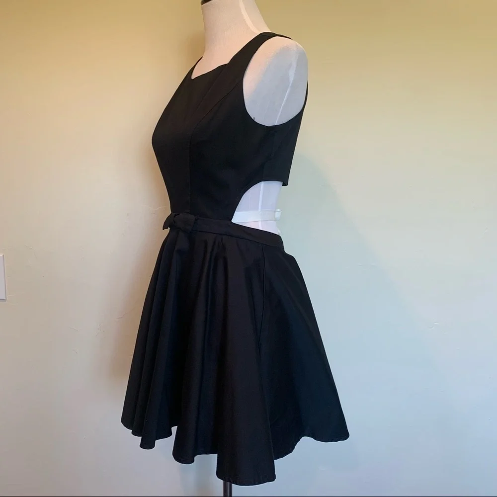 Double Zero black open pinup, rock a billy black dress - Picture 8 of 14